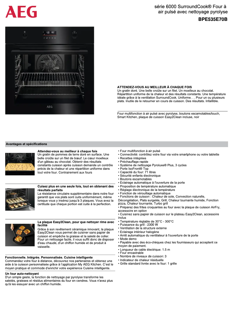 Imagen de la primera página del manual del dispositivo BPE535E70B