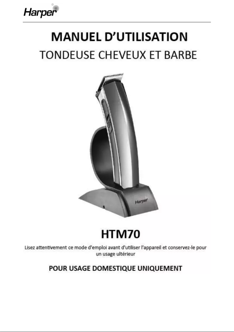 Image de la première page du manuel de l'appareil HTM70