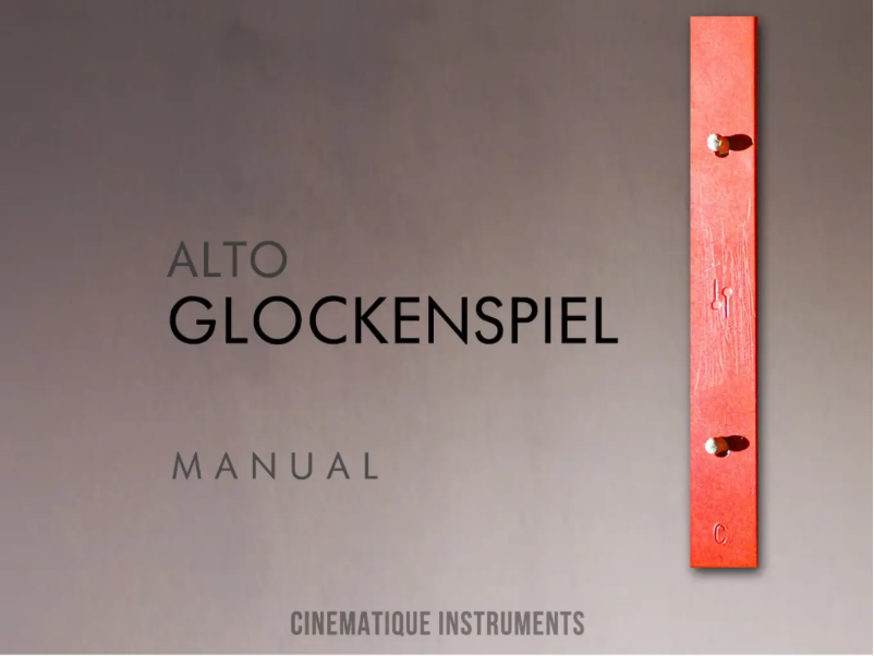 Image de la première page du manuel de l'appareil Alto Glockenspiel
