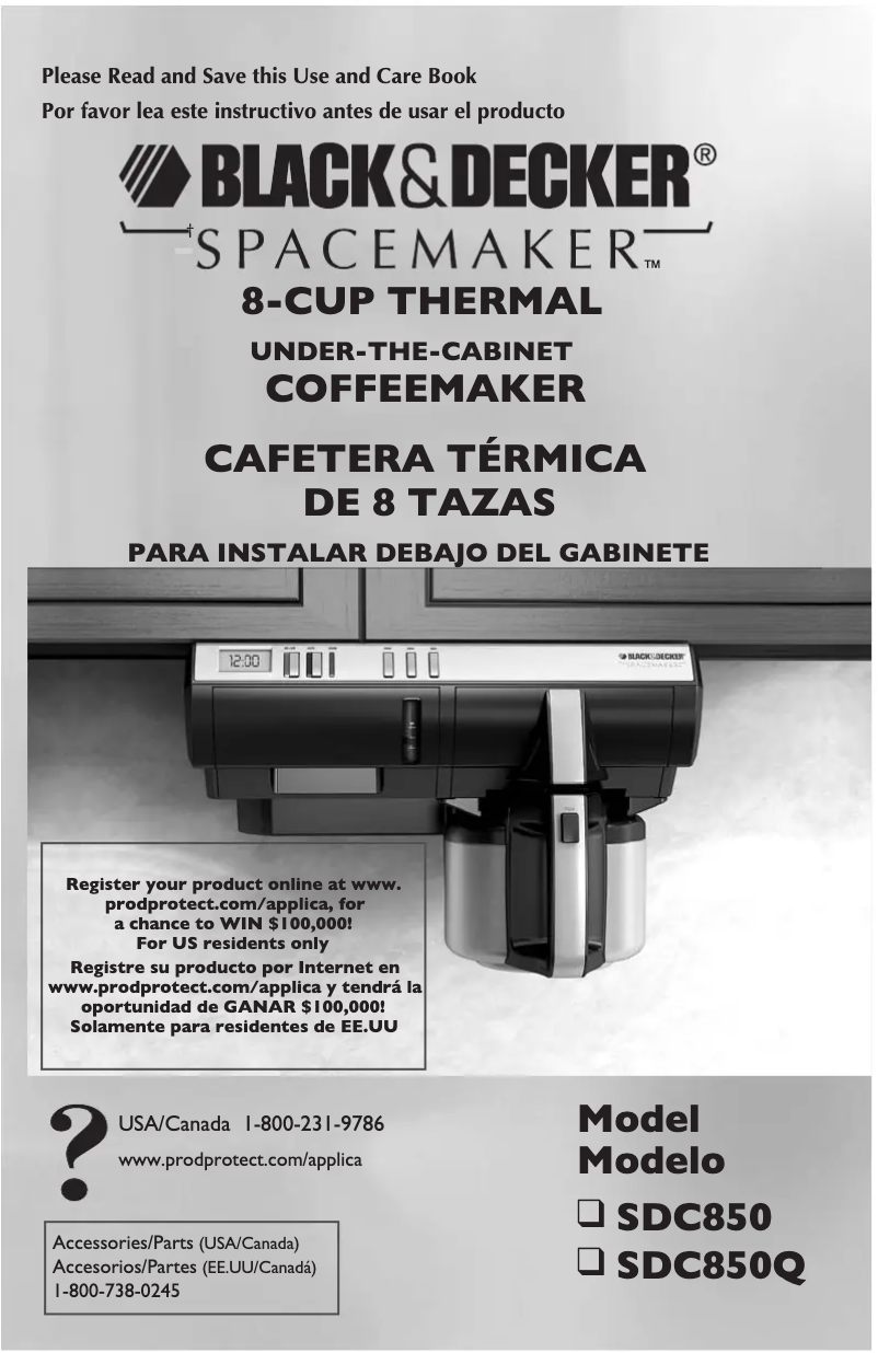 Image de la première page du manuel de l'appareil SDC850Q