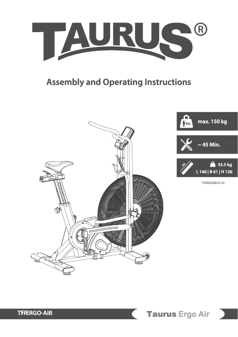 Imagen de la primera página del manual del dispositivo Ergo Air