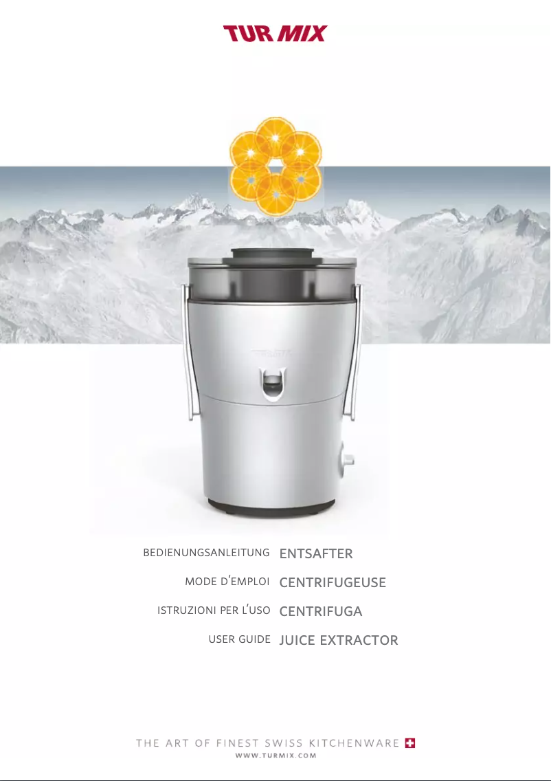 Page 1 de la notice Manuel utilisateur Turmix Entsafter