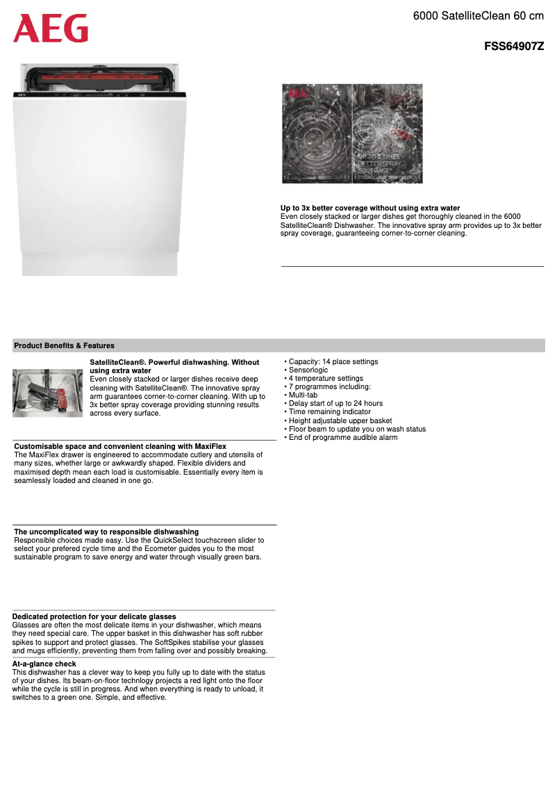 Page n°1 - Fiche technique AEG FSS64907Z