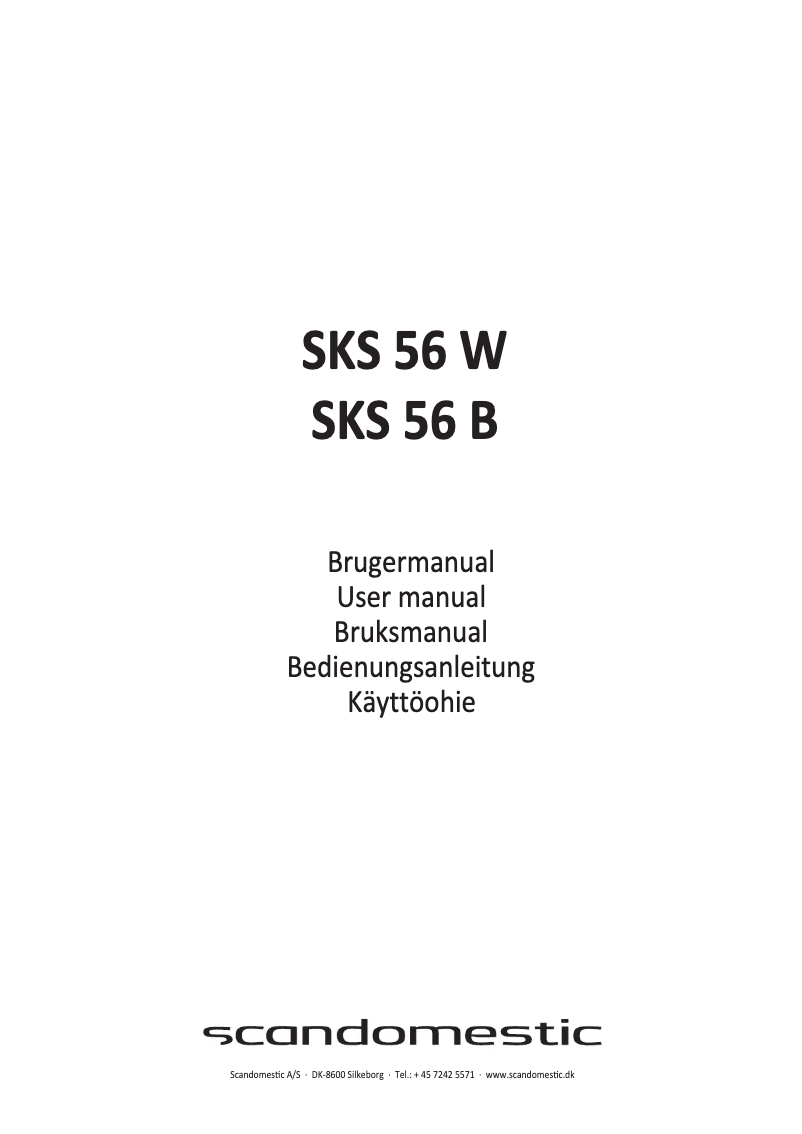 Page 1 of the manual User Manual Scandomestic SKS 56 B