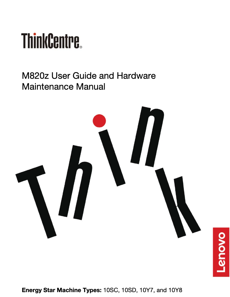 Image de la première page du manuel de l'appareil ThinkCentre M920z AiO