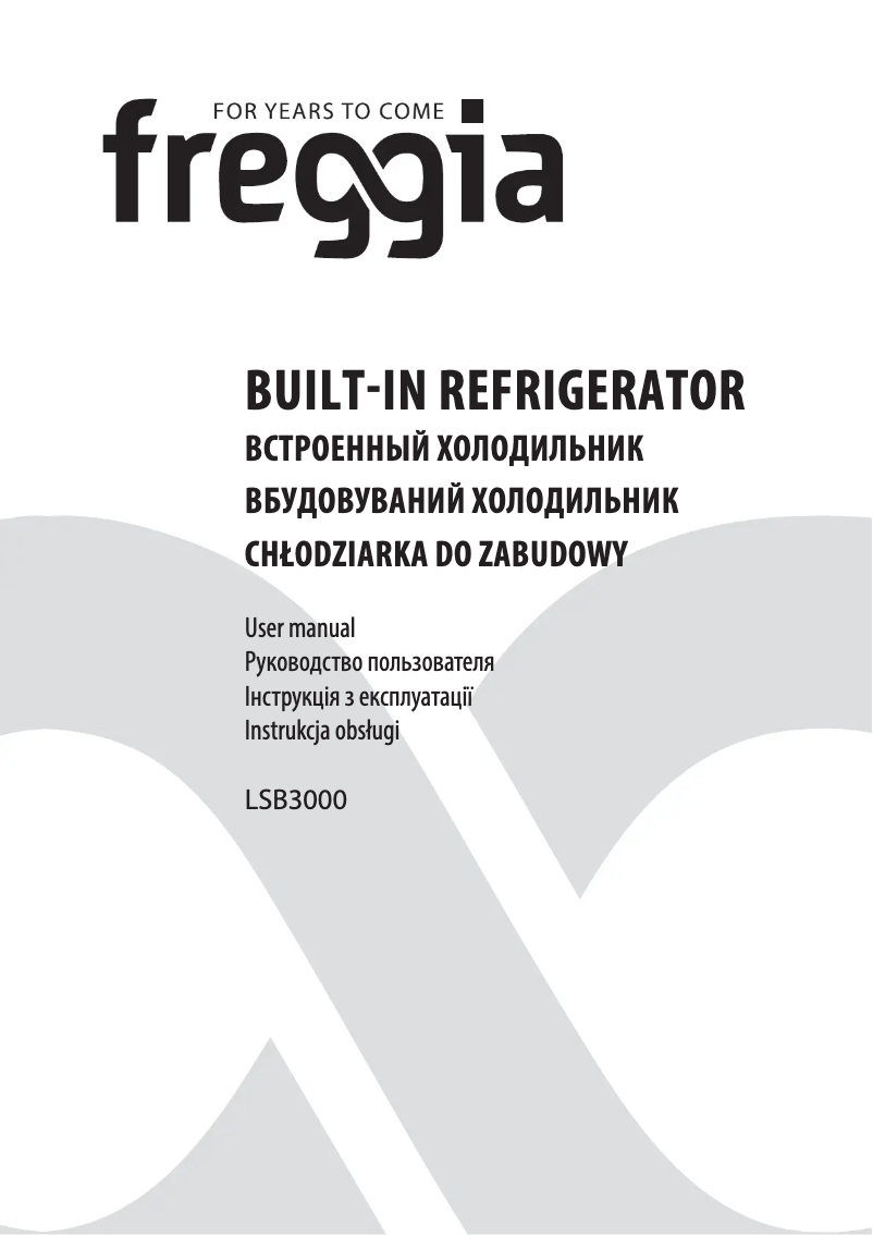 Page 1 de la notice Manuel utilisateur Freggia LSB3000