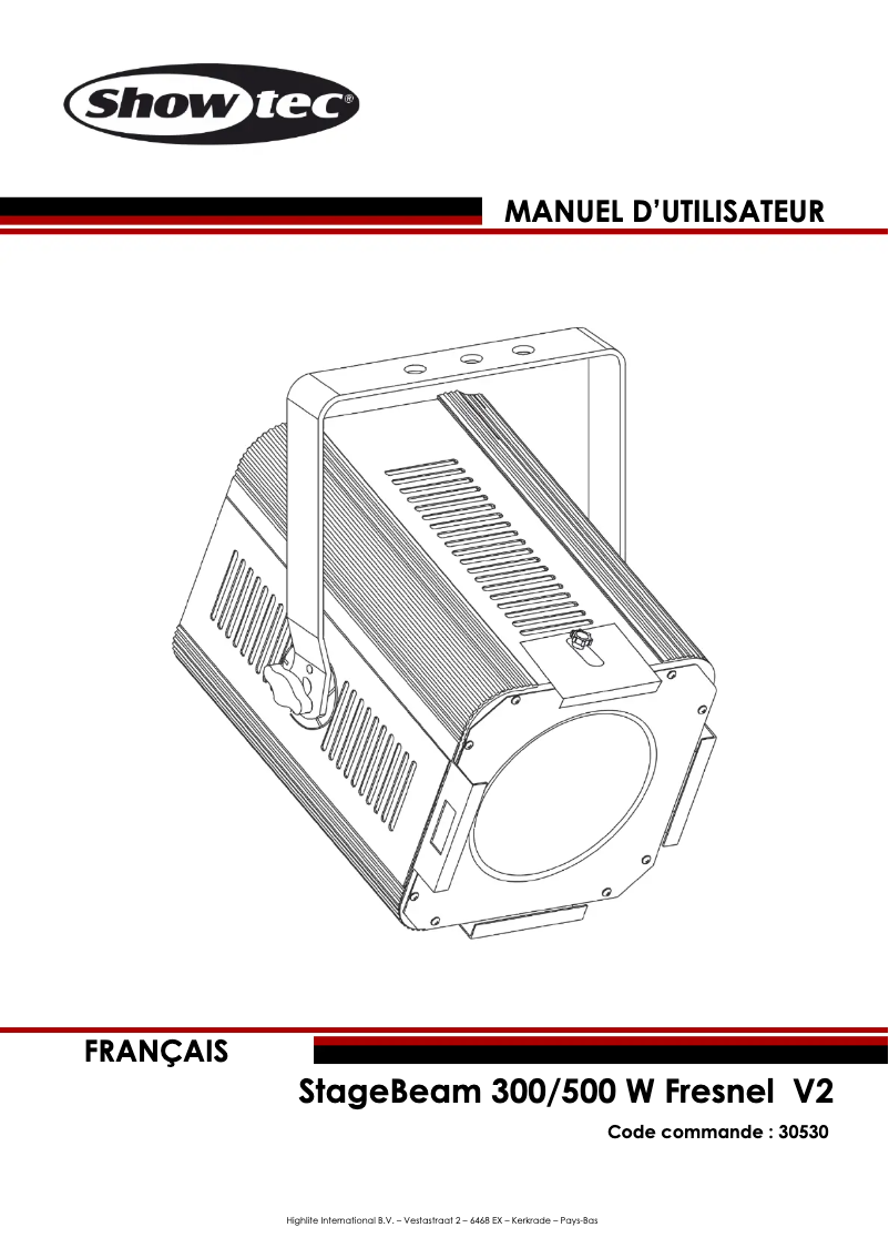 Image de la première page du manuel de l'appareil StageBeam 300/500W