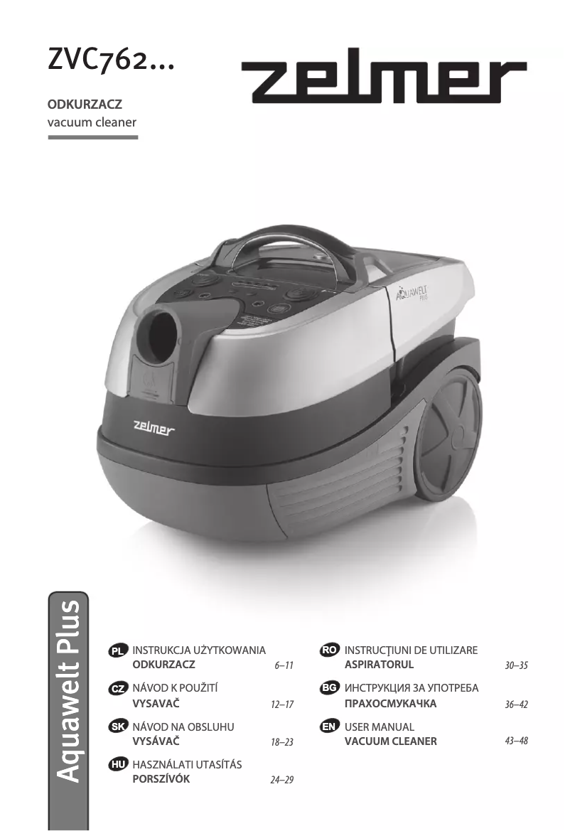 Página 1 del manual Manual de instrucciones Zelmer ZVC762SP