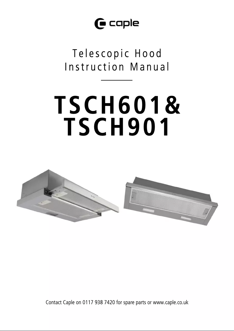 Page 1 de la notice Manuel utilisateur Caple TSCH901