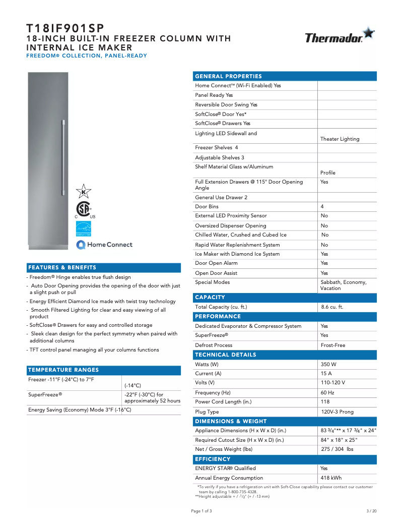 Image de la première page du manuel de l'appareil T18IF901SP