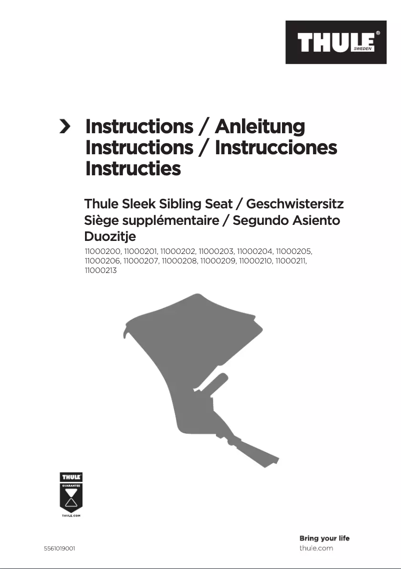 Page n°1 - Manuel utilisateur Thule Sleek Sibling Seat