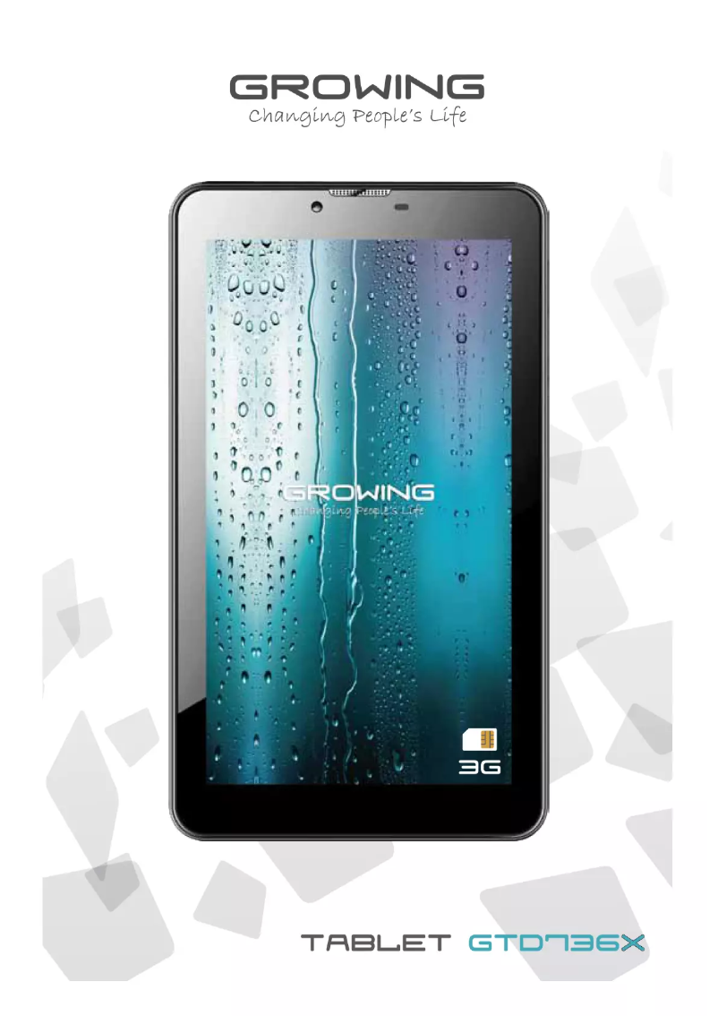 Page n°1 - Manuel utilisateur Growing GTD736X