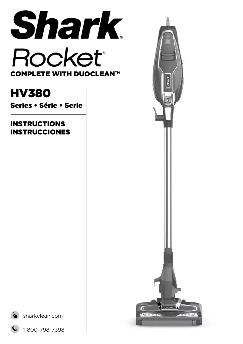 Image de la première page du manuel de l'appareil Rocket DuoClean Ultra-Light HV382
