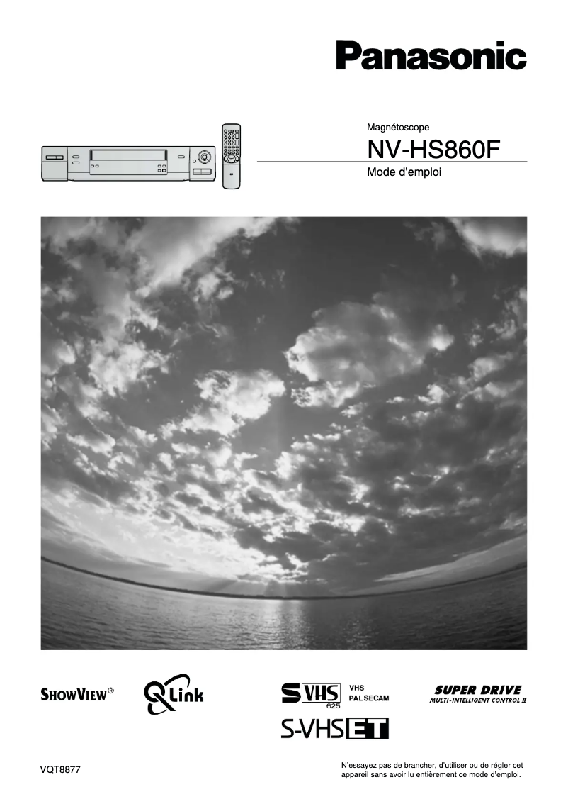 Image de la première page du manuel de l'appareil NV-HS860F