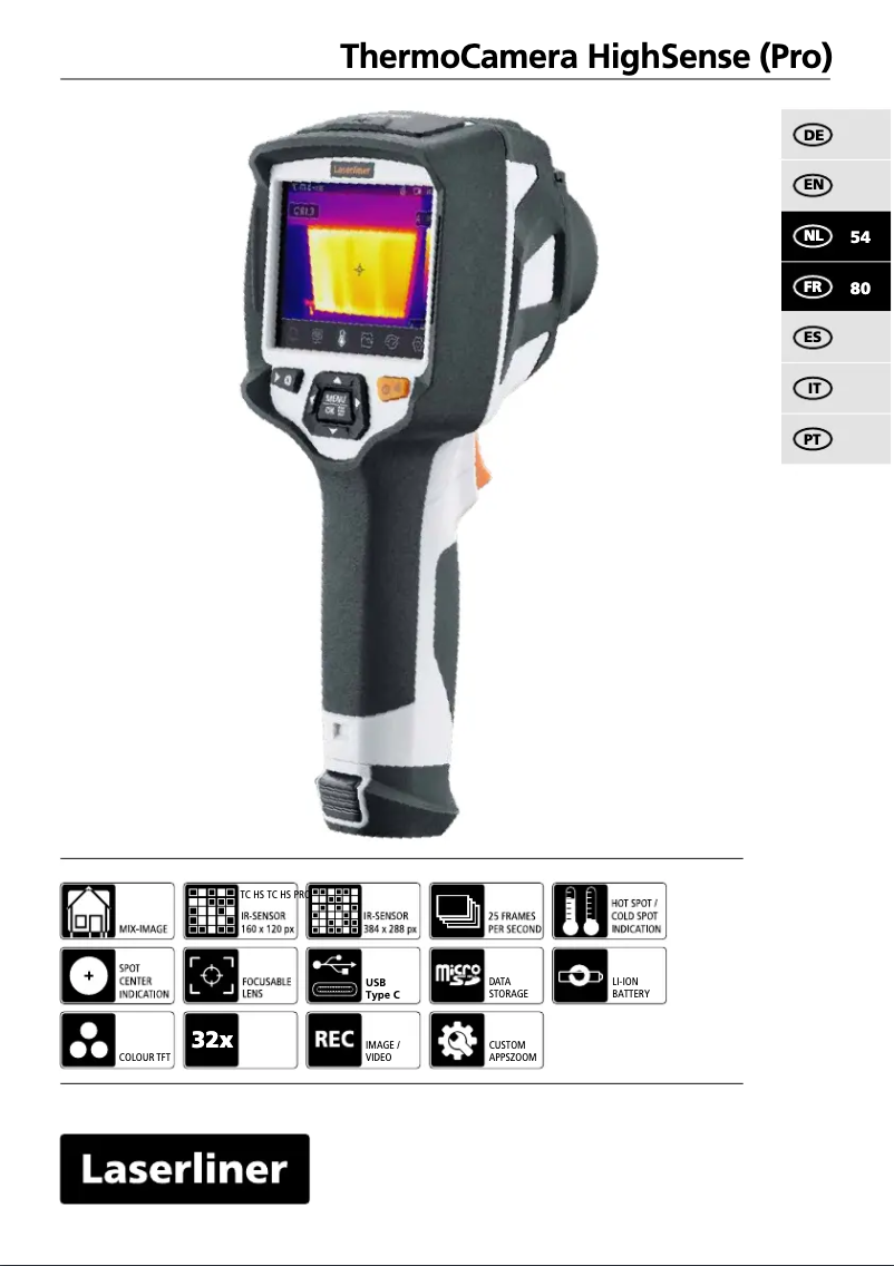 Page n°1 - Manuel utilisateur Laserliner ThermoCamera HighSense