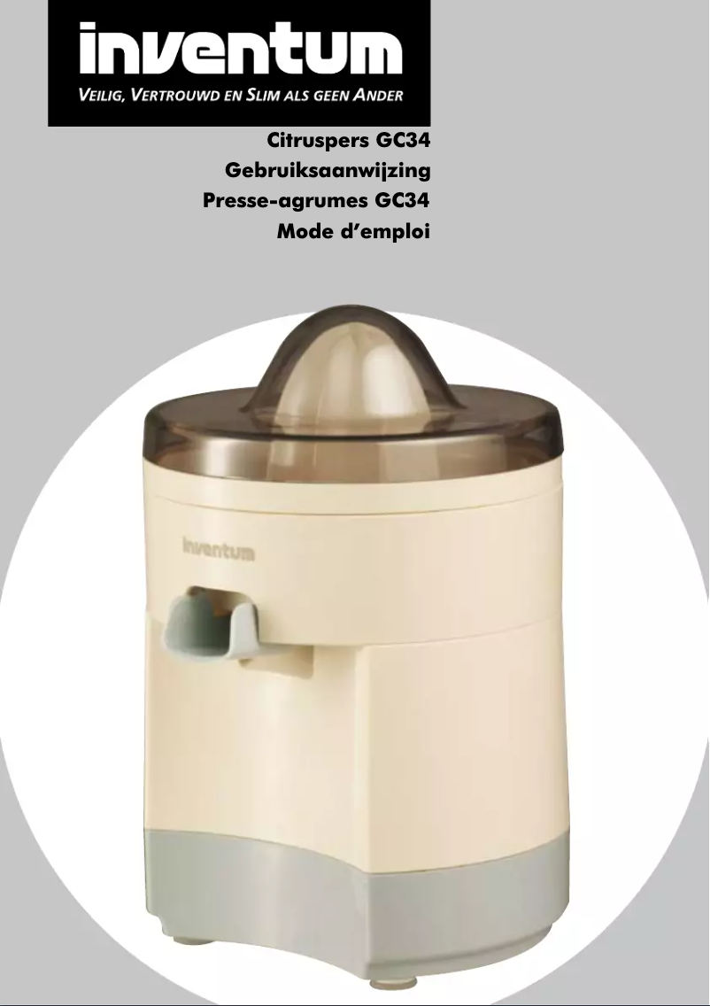 Page n°1 - Manuel utilisateur Inventum GC34