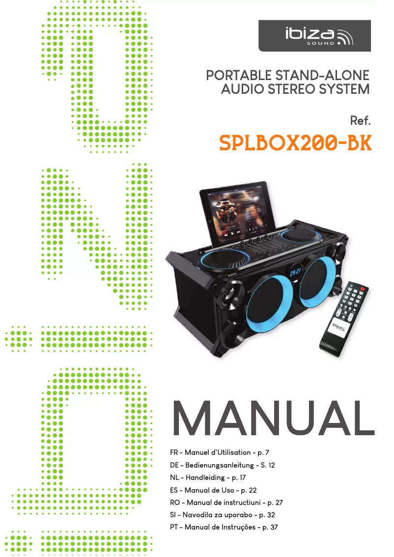 Page n°1 - Manuel utilisateur Ibiza Sound SPLBOX200