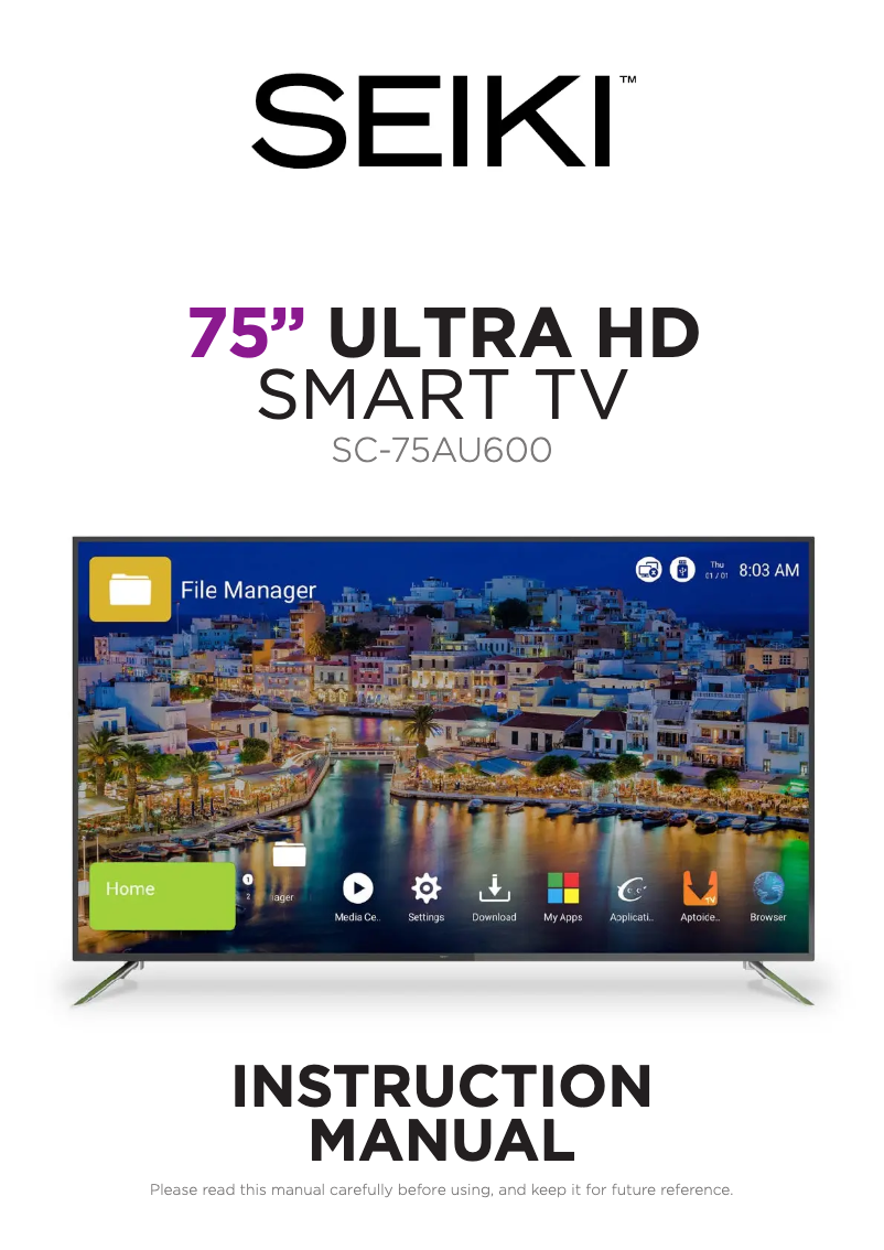 Page n°1 - Manuel utilisateur Seiki SC-75AU600