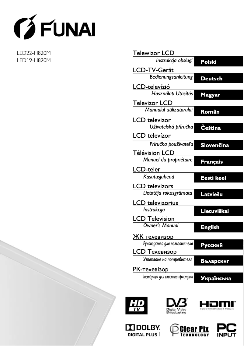 Page 1 de la notice Manuel utilisateur Funai LED19H820