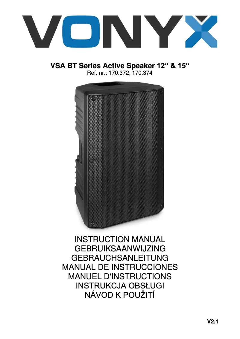 Imagen de la primera página del manual del dispositivo VSA15BT