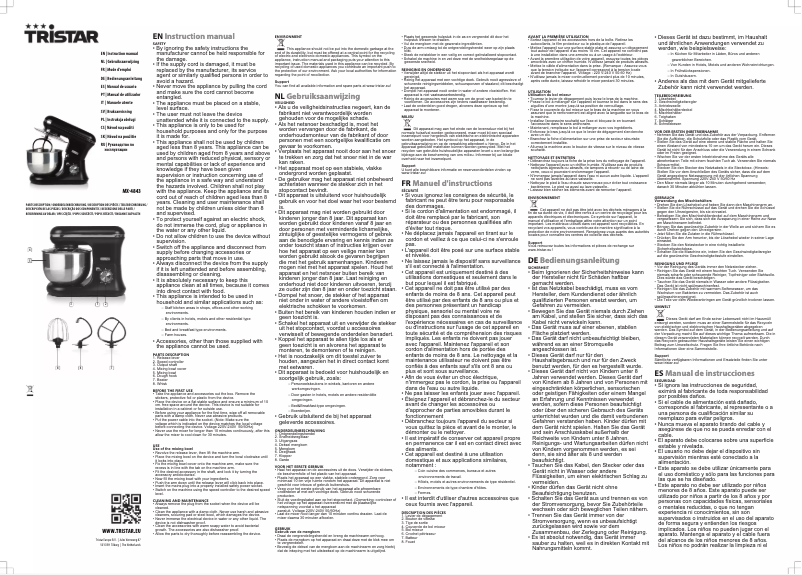 Page 1 de la notice Manuel utilisateur TriStar MX-4843