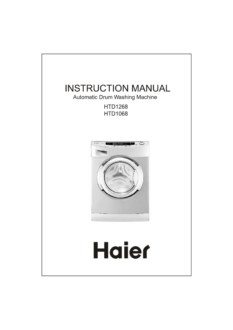 Page 1 de la notice Manuel utilisateur Haier HTD 1268