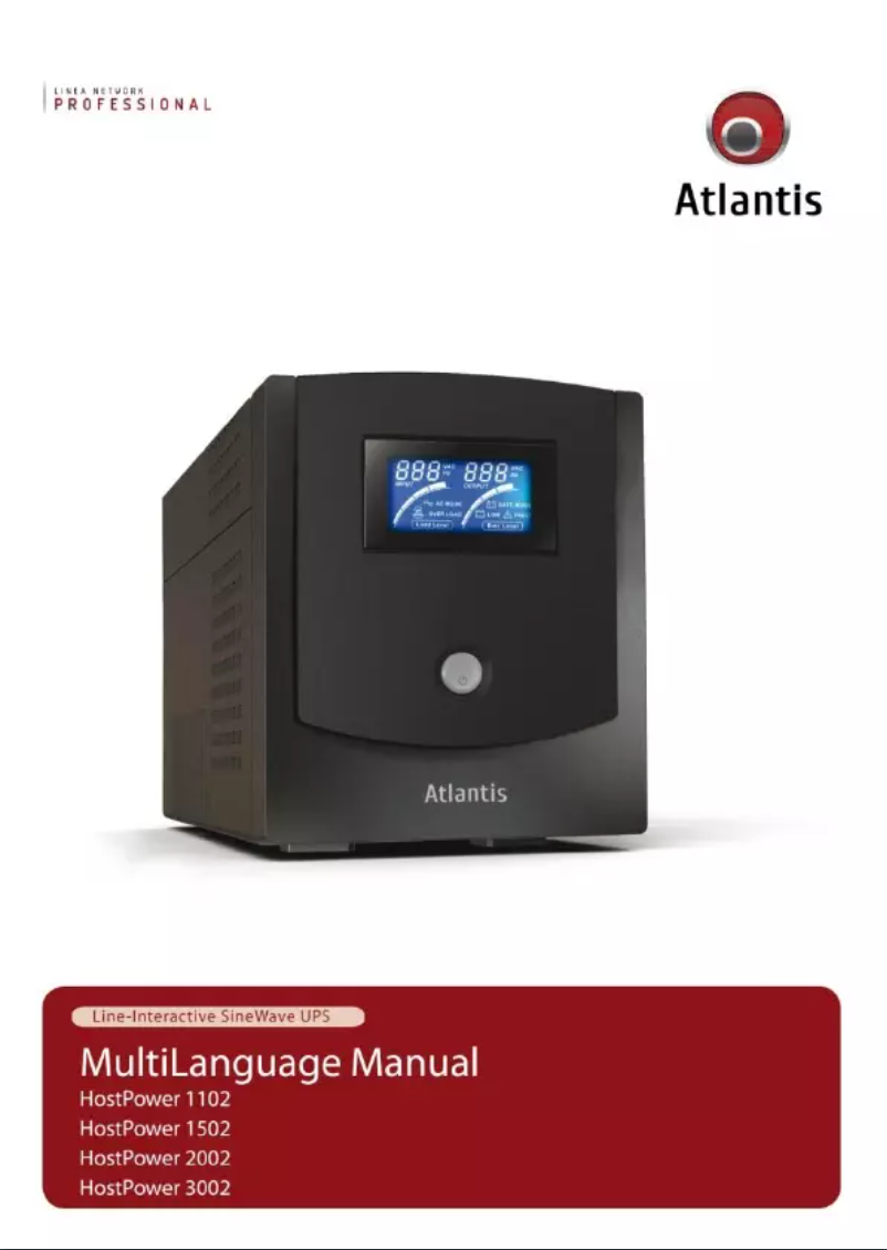 Image de la première page du manuel de l'appareil HostPower 3002