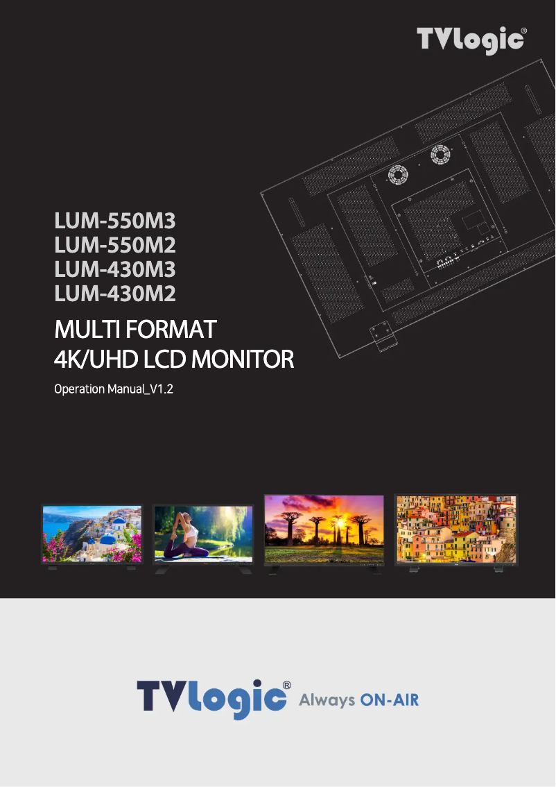 Page n°1 - Manuel utilisateur TVLogic LUM-550M