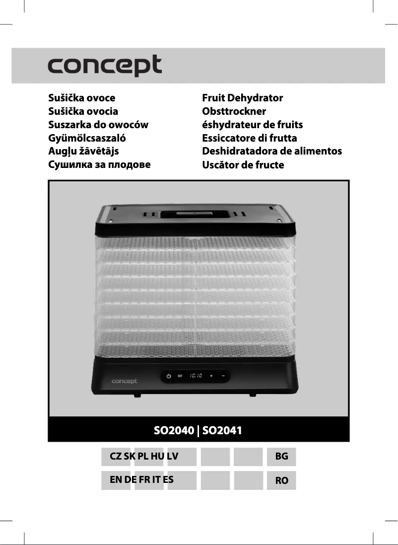 Page 1 de la notice Manuel utilisateur Concept SO2041