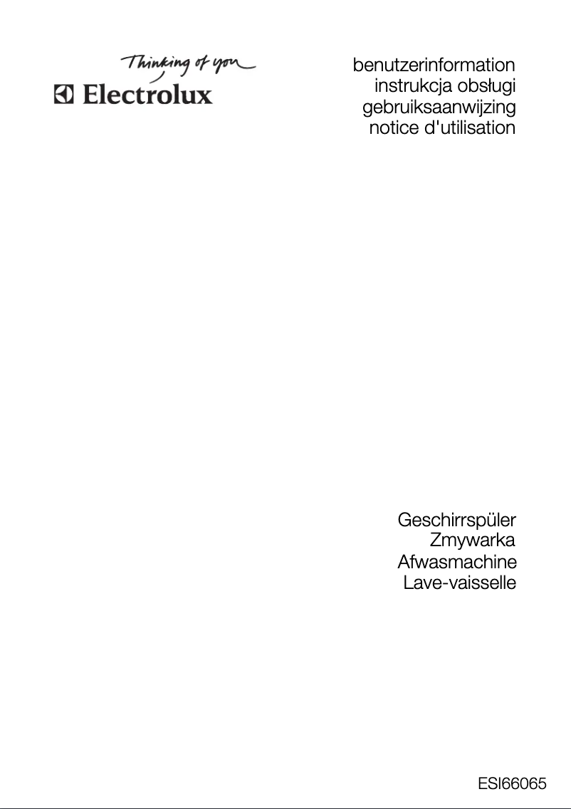Image de la première page du manuel de l'appareil ESI 66065XR