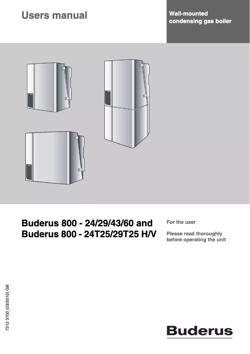 Página 1 del manual Manual de usuario Buderus 800-43