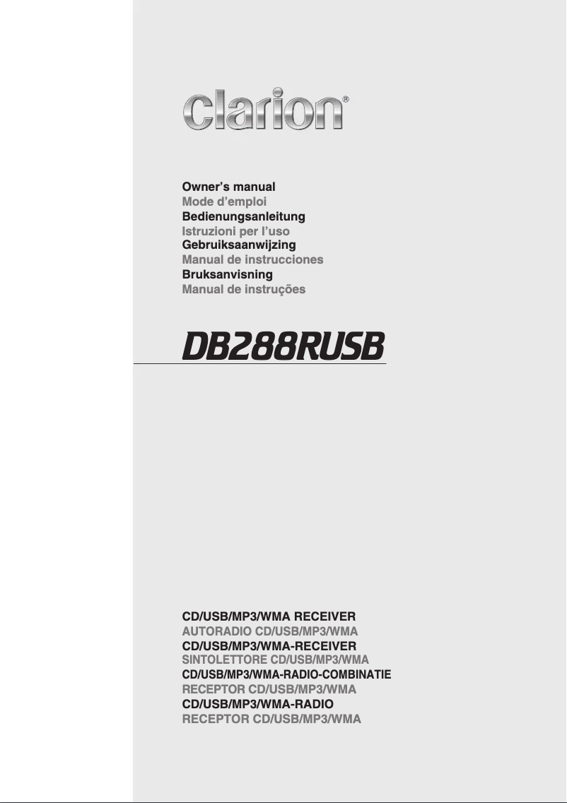 Image de la première page du manuel de l'appareil DB288RUSB