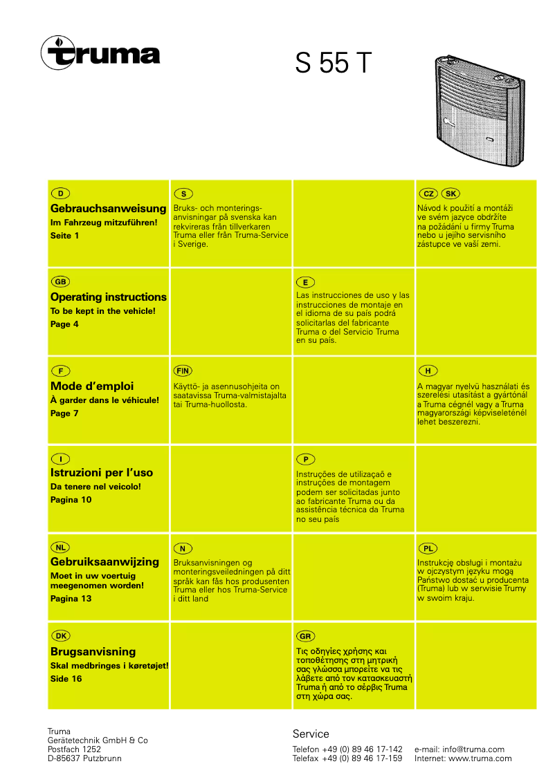 Image de la première page du manuel de l'appareil S 55 T