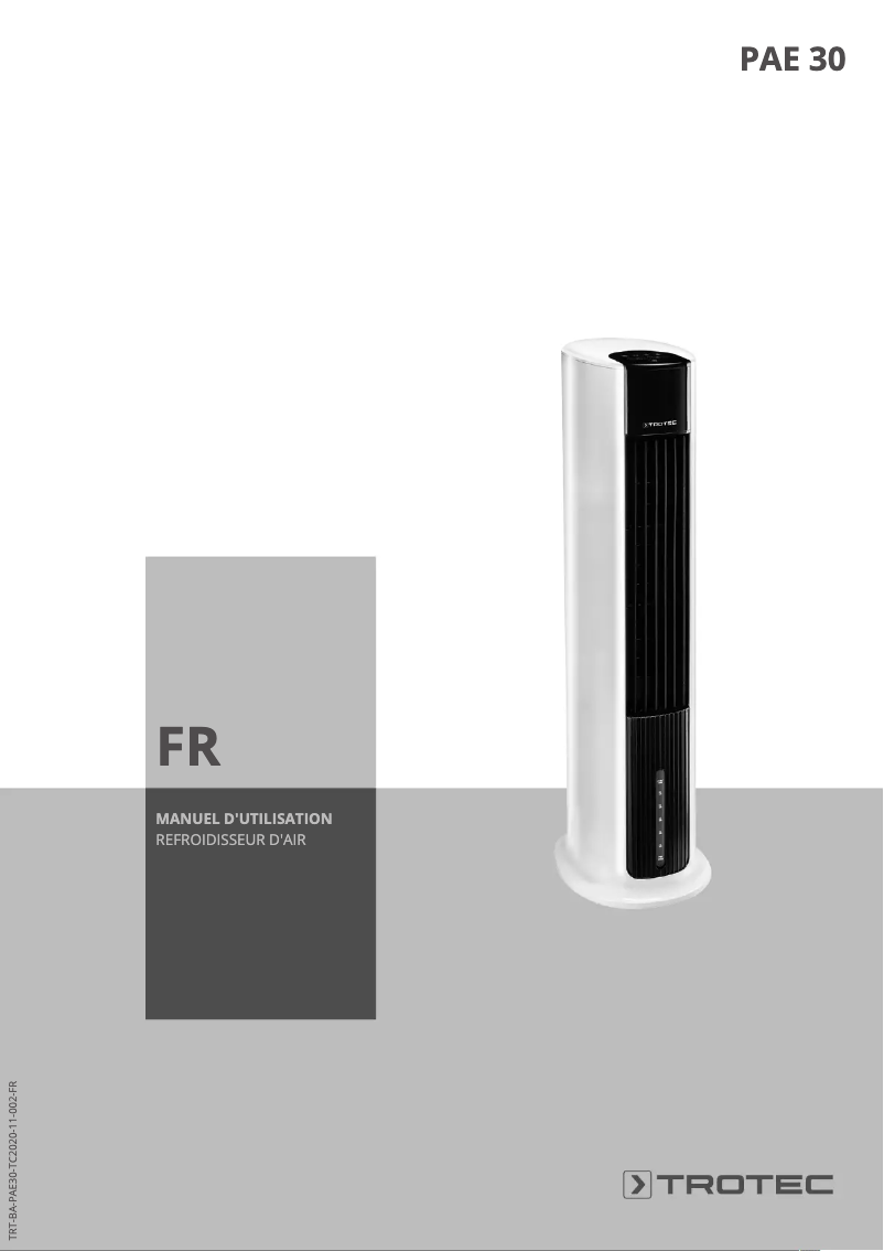 Image de la première page du manuel de l'appareil PAE 30