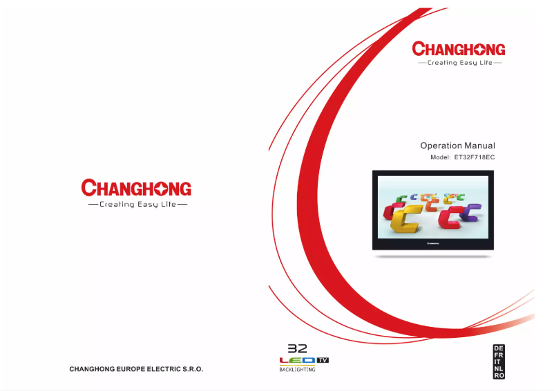 Page n°1 - Manuel utilisateur Changhong ET32F718EC