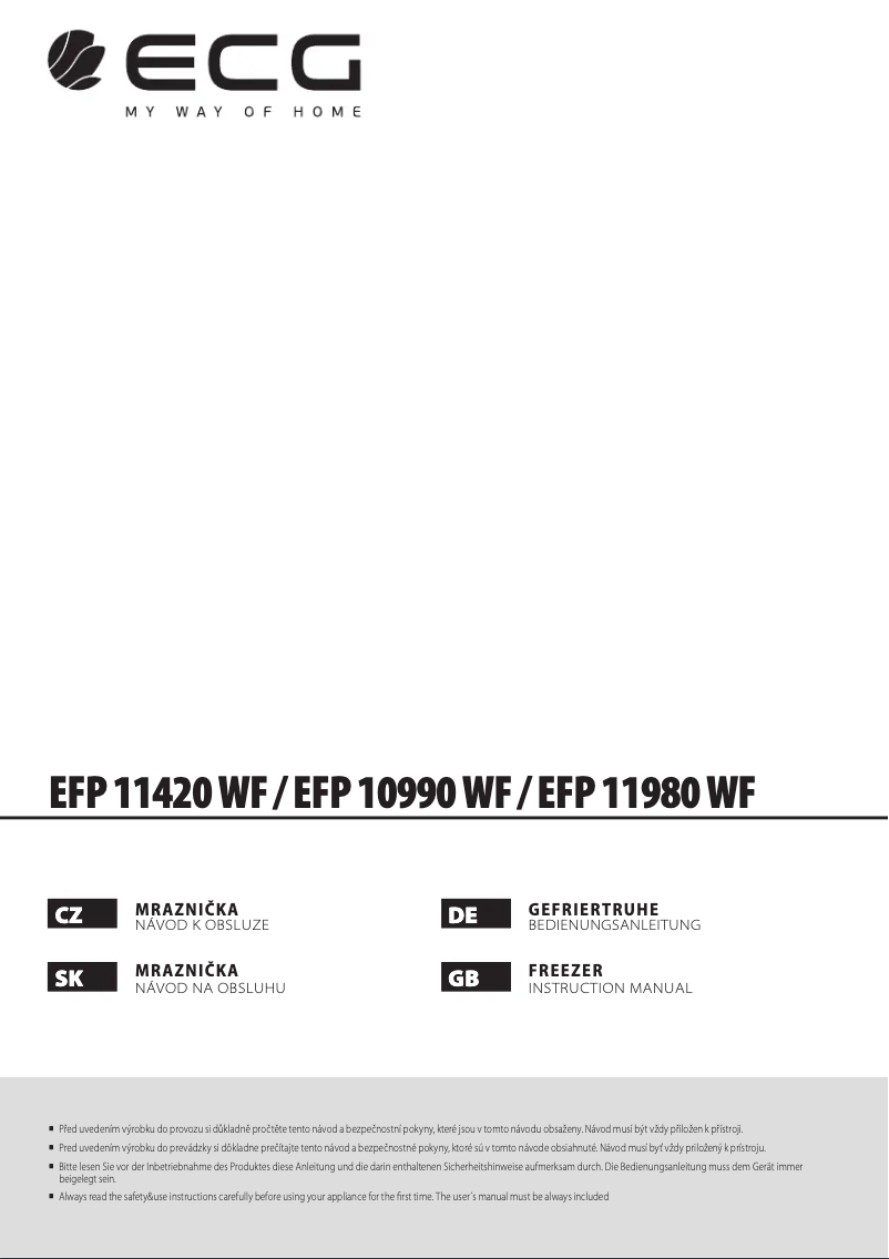 Image de la première page du manuel de l'appareil EFP 11980 WF