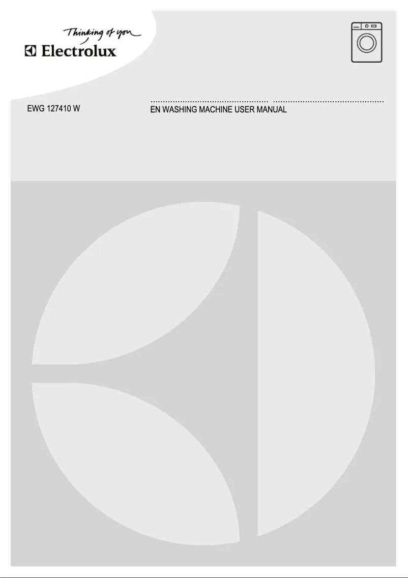 Page 1 de la notice Manuel utilisateur Electrolux EWG127410W