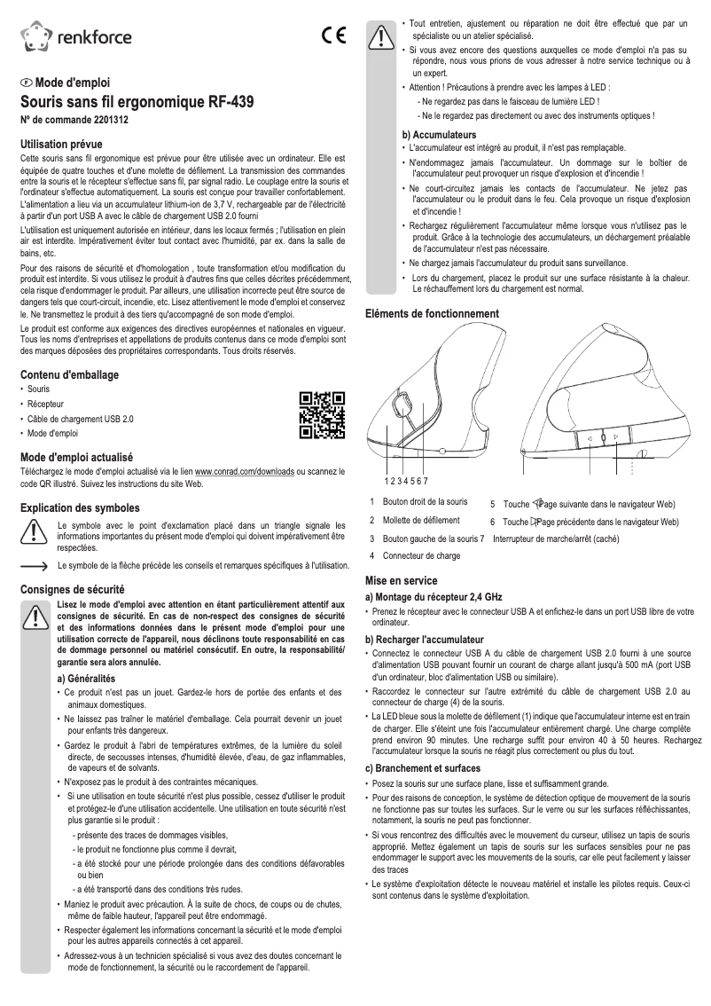 Image de la première page du manuel de l'appareil RF-439