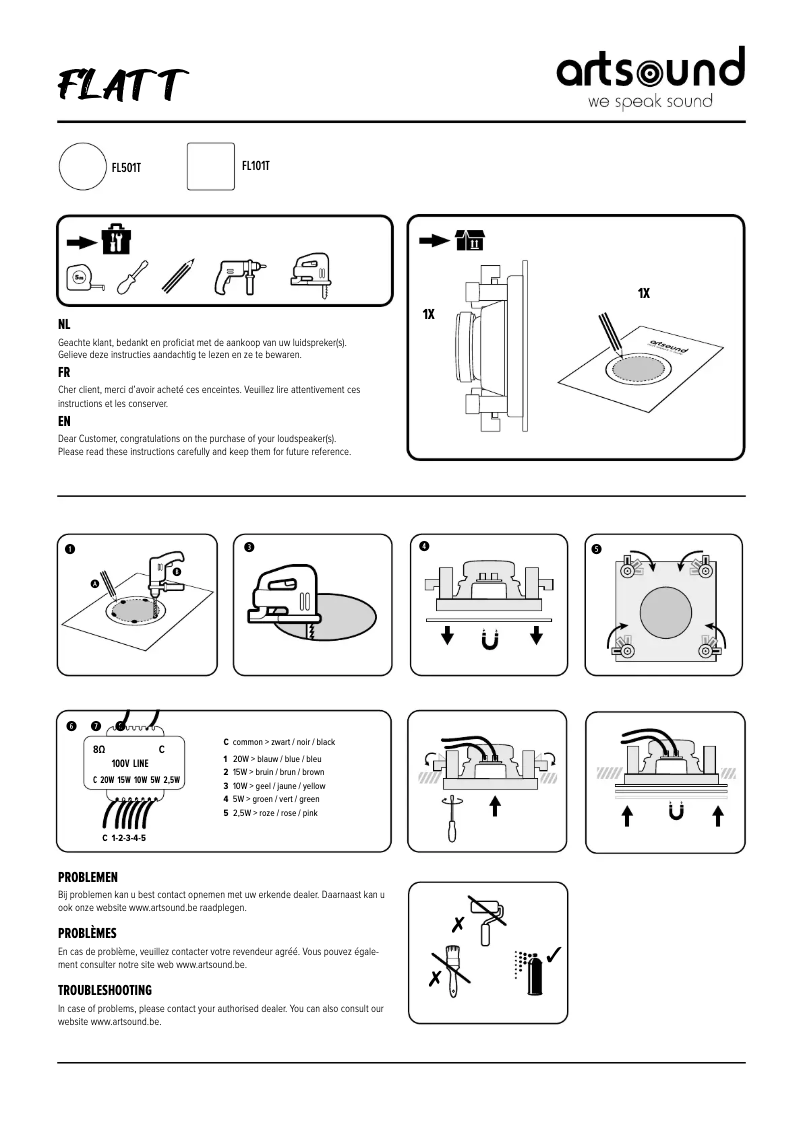 Page n°1 - Manuel utilisateur Artsound FL501T