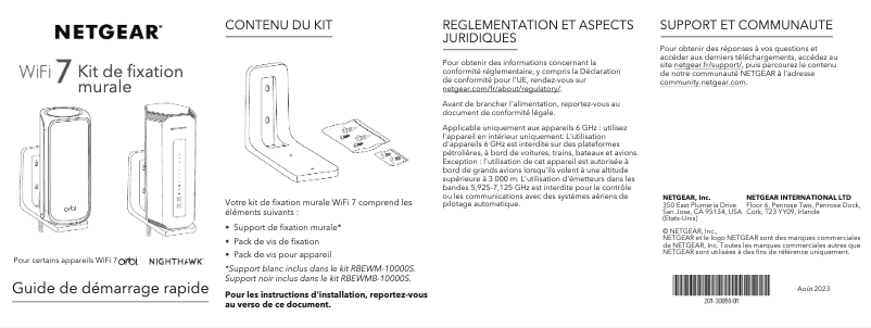 Page n°1 - Manuel utilisateur Netgear RBEWM