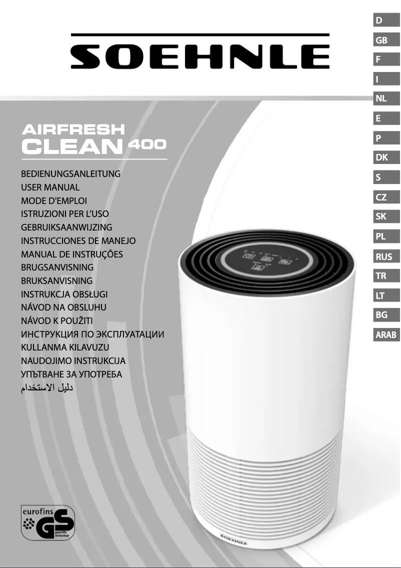 Page n°1 - Manuel utilisateur Leifheit AirFresh Clean 400