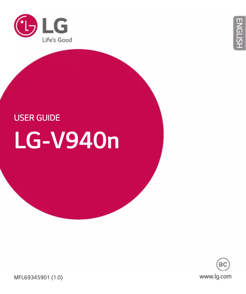 Image de la première page du manuel de l'appareil G Pad II 10.1