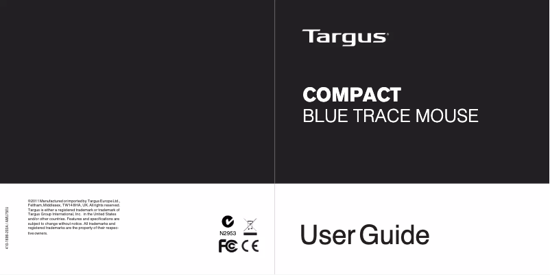 Page n°1 - Manuel utilisateur Targus AMU7521EU