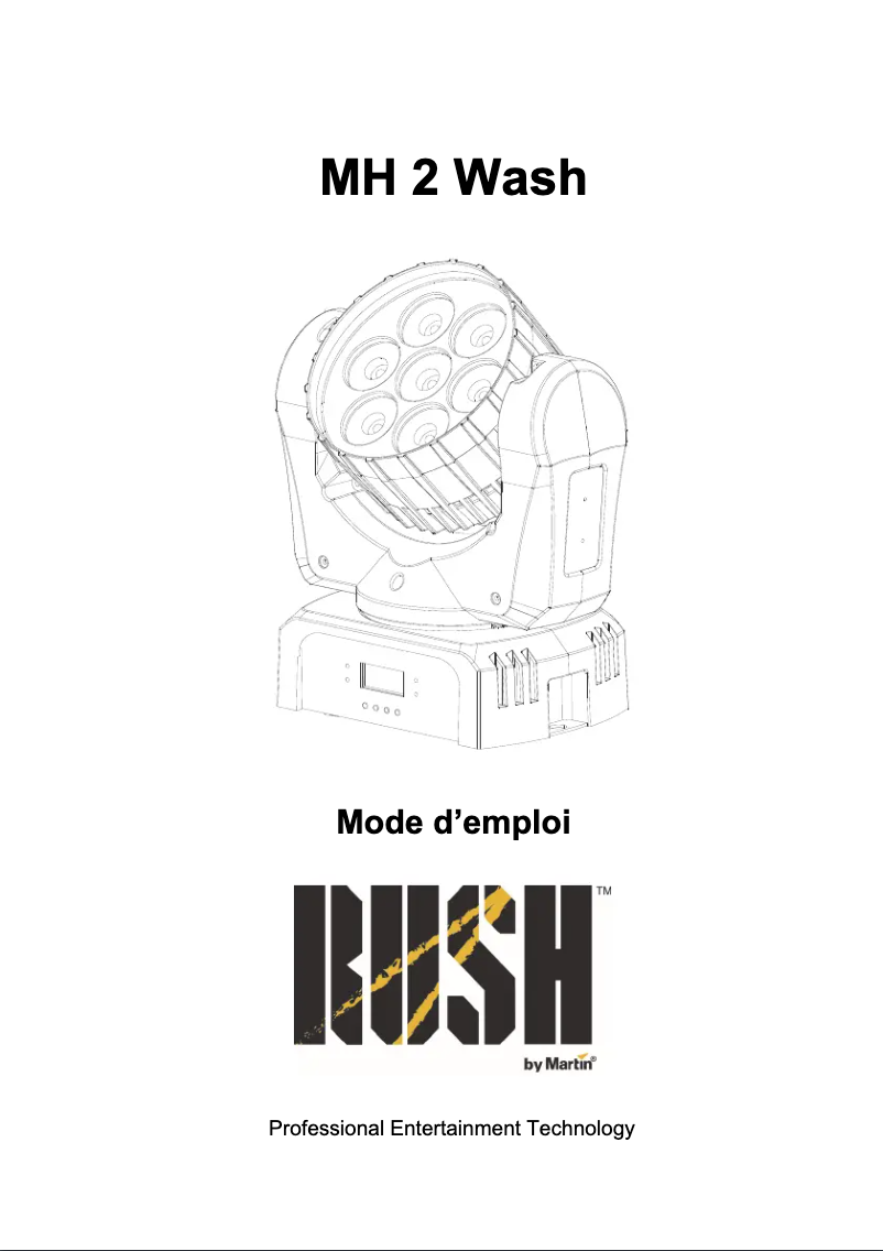 Image de la première page du manuel de l'appareil RUSH MH 2 Wash