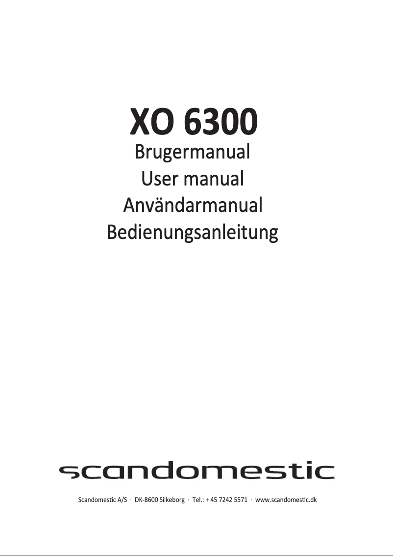 Page n°1 - Manuel utilisateur Scandomestic XO 6300
