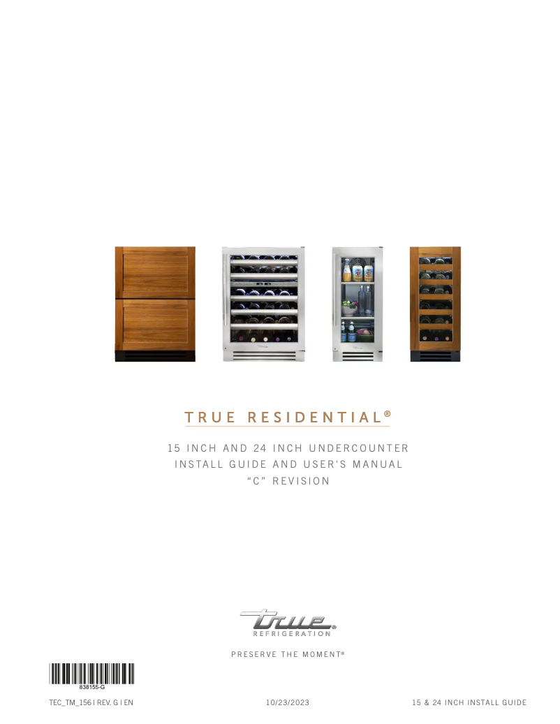 Page n°1 - Manuel utilisateur True TUR-24D-SS-C