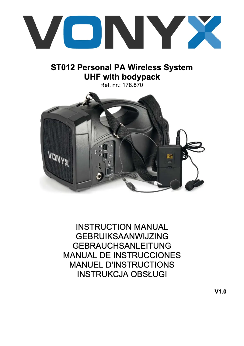 Imagen de la primera página del manual del dispositivo ST012