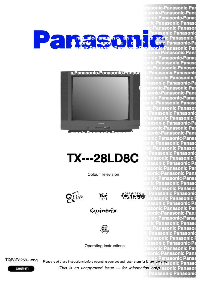 Page 1 de la notice Manuel utilisateur Panasonic TX-28LD8C