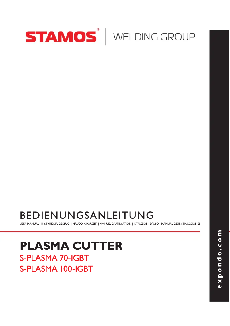 Page 1 de la notice Manuel utilisateur Stamos S-PLASMA 100-IGBT
