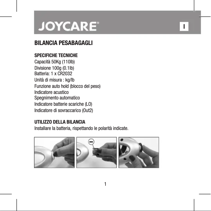 Image de la première page du manuel de l'appareil JC-418